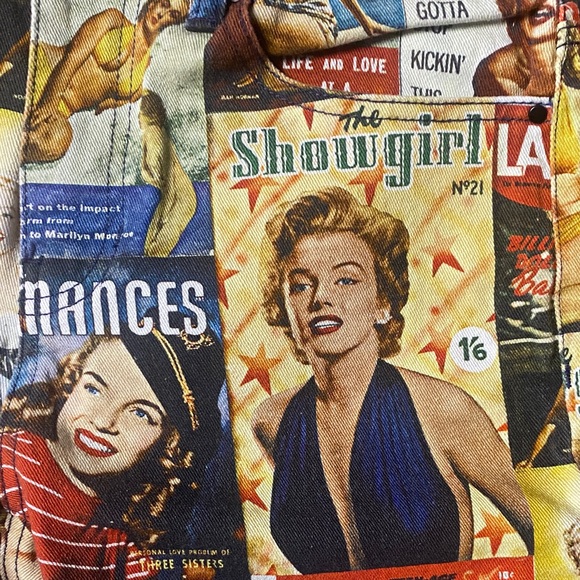 Marilyn Monroe all over print jeans  W/31 L/29 - Picture 2 of 11